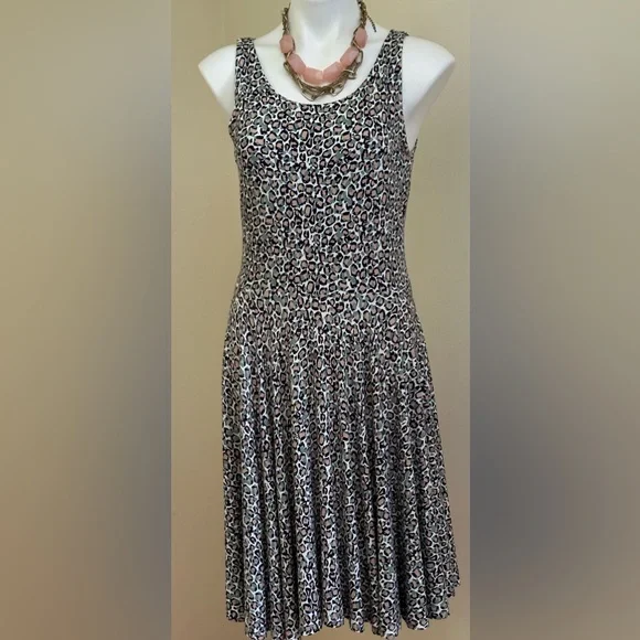 Nicole by Nicole Miller Dresses | Nicole Miller Pink Blue White Green Animal Print Dress Pull Over Fit & Flare | Color: Pink/White | Size: M | Nicole by Nicole Miller Dresses | Nicole Miller Pink Blue White Green Animal Print Dress Pull Over Fit & Flare | Color: Pink/White | Size: M |